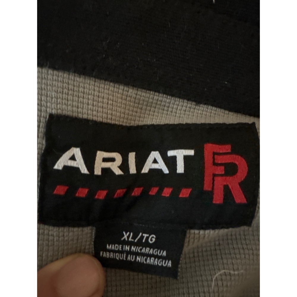 Ariat Work FR Flame Resistant Shirt Jacket Mens XL Black Snap Front CAT 2 NFPA - Picture 7 of 9